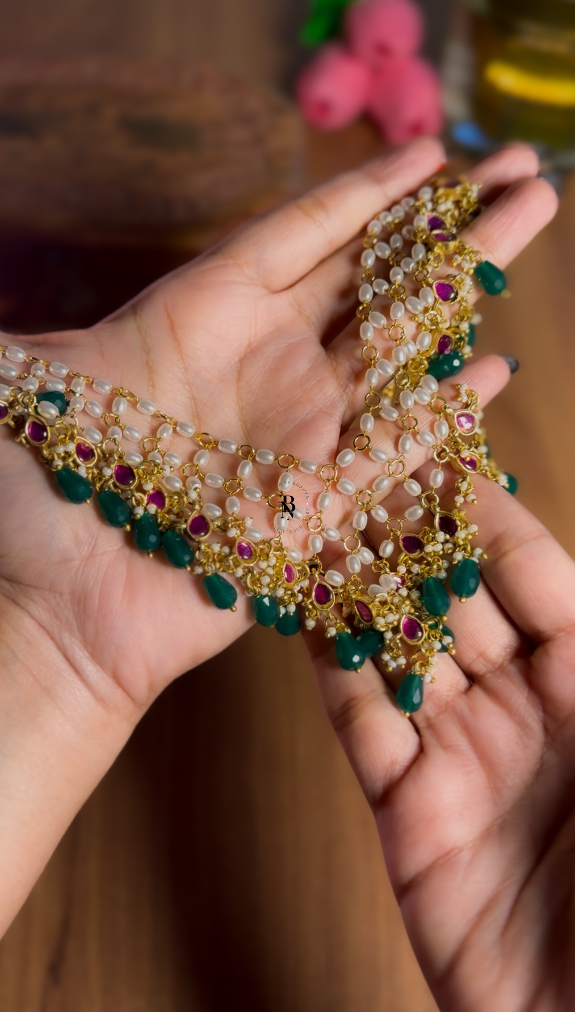 Jadau Kemp Pearl Layered Necklace