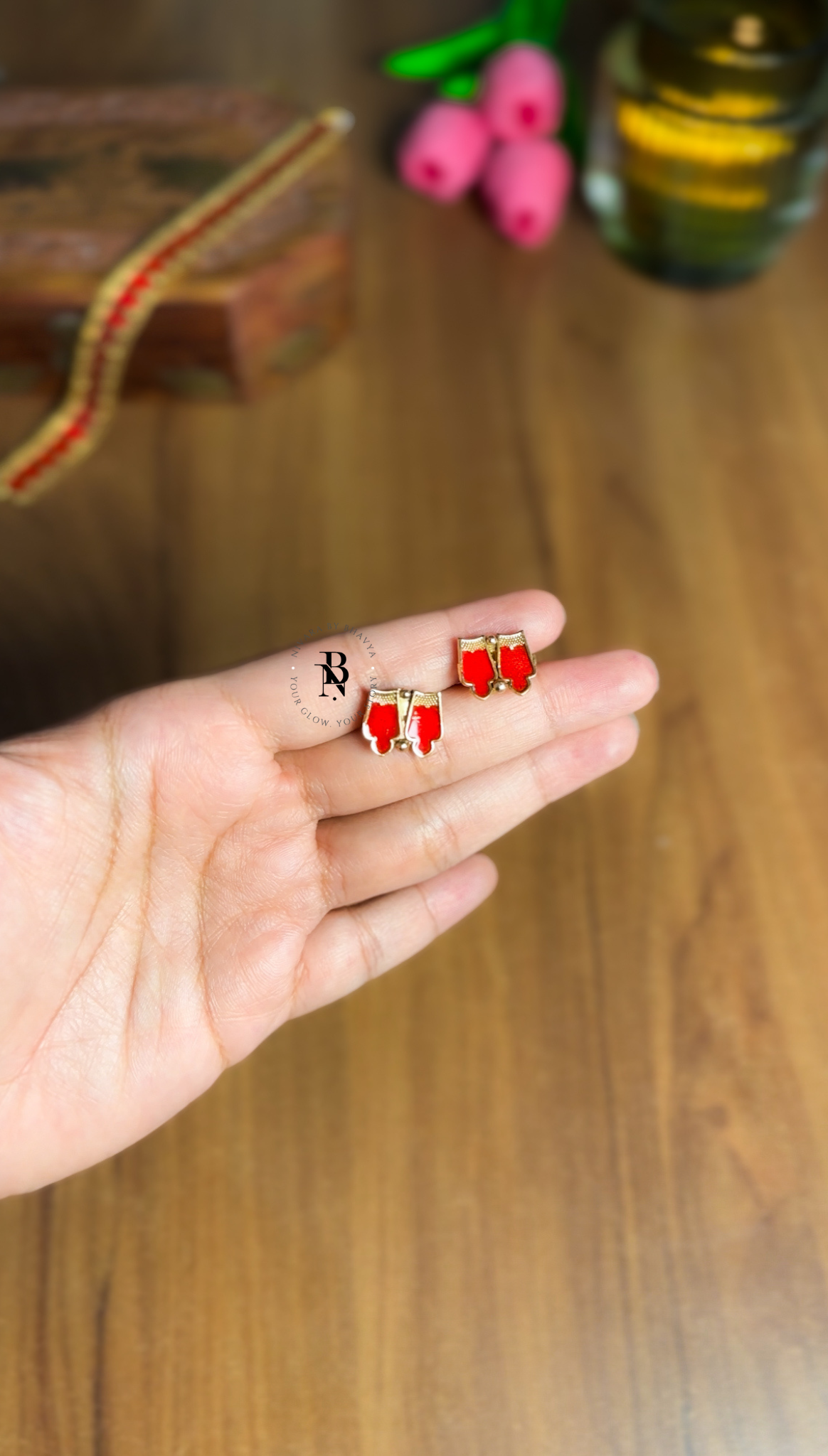 Red Enamel Nagapadam Choker