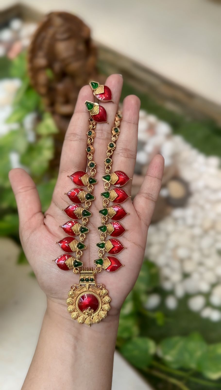 Peacock Pendant Nagapadam Necklace