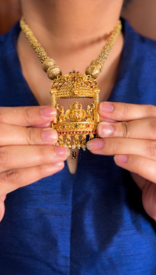 Lakshmi Gopuram Pendant Haram