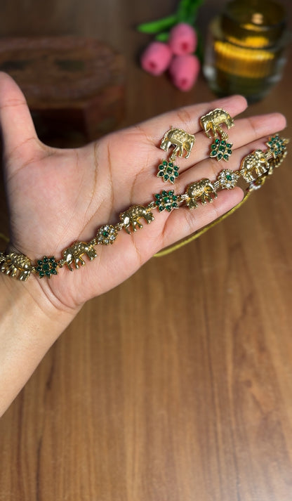 Elephant Floral Choker