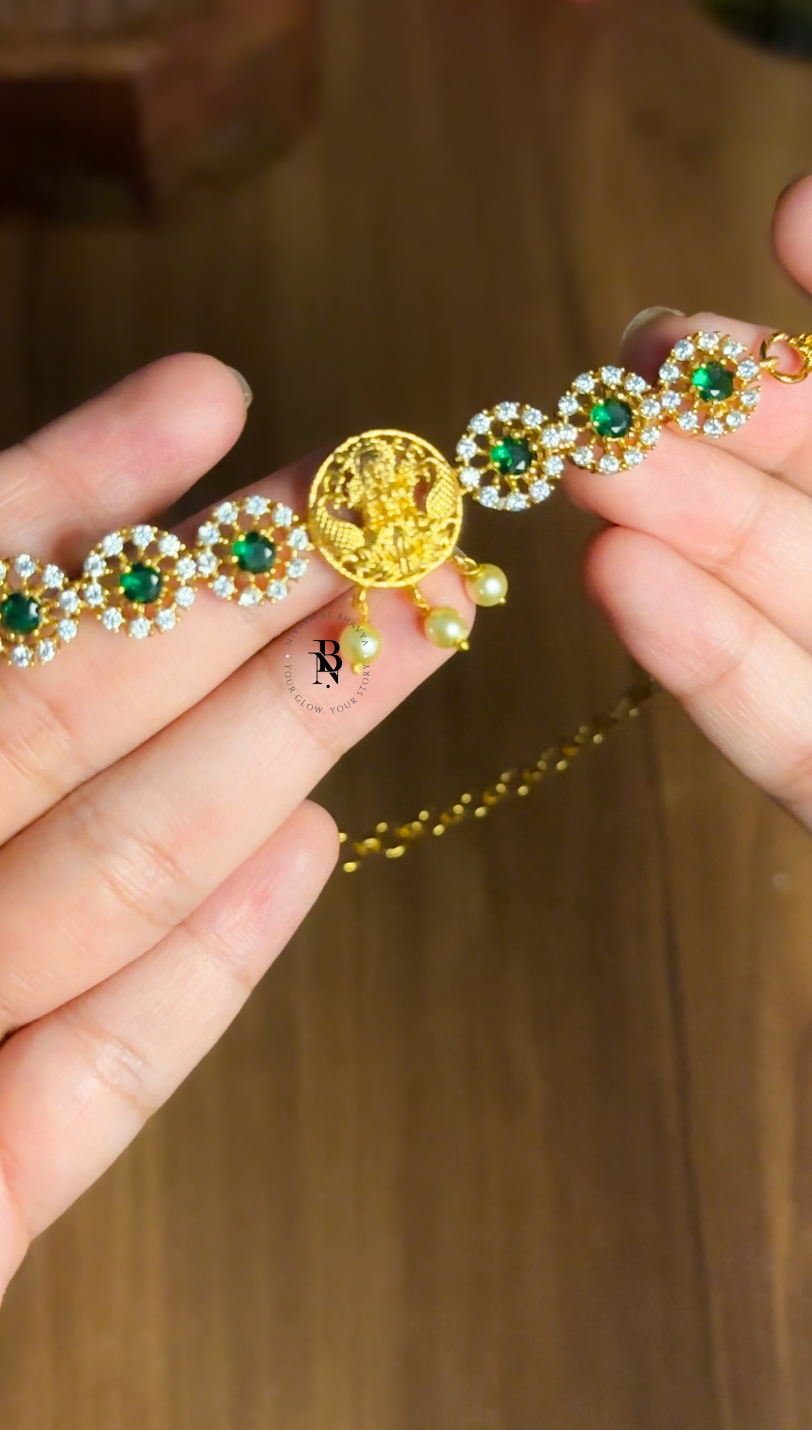 AD Stone Lakshmi Necklace