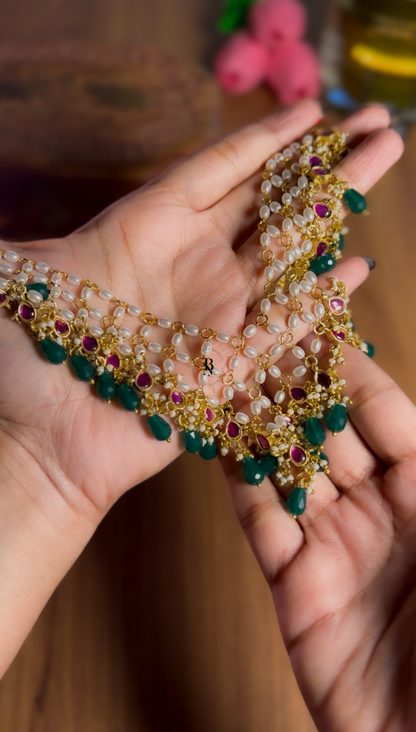 Jadau Kemp Pearl Layered Necklace