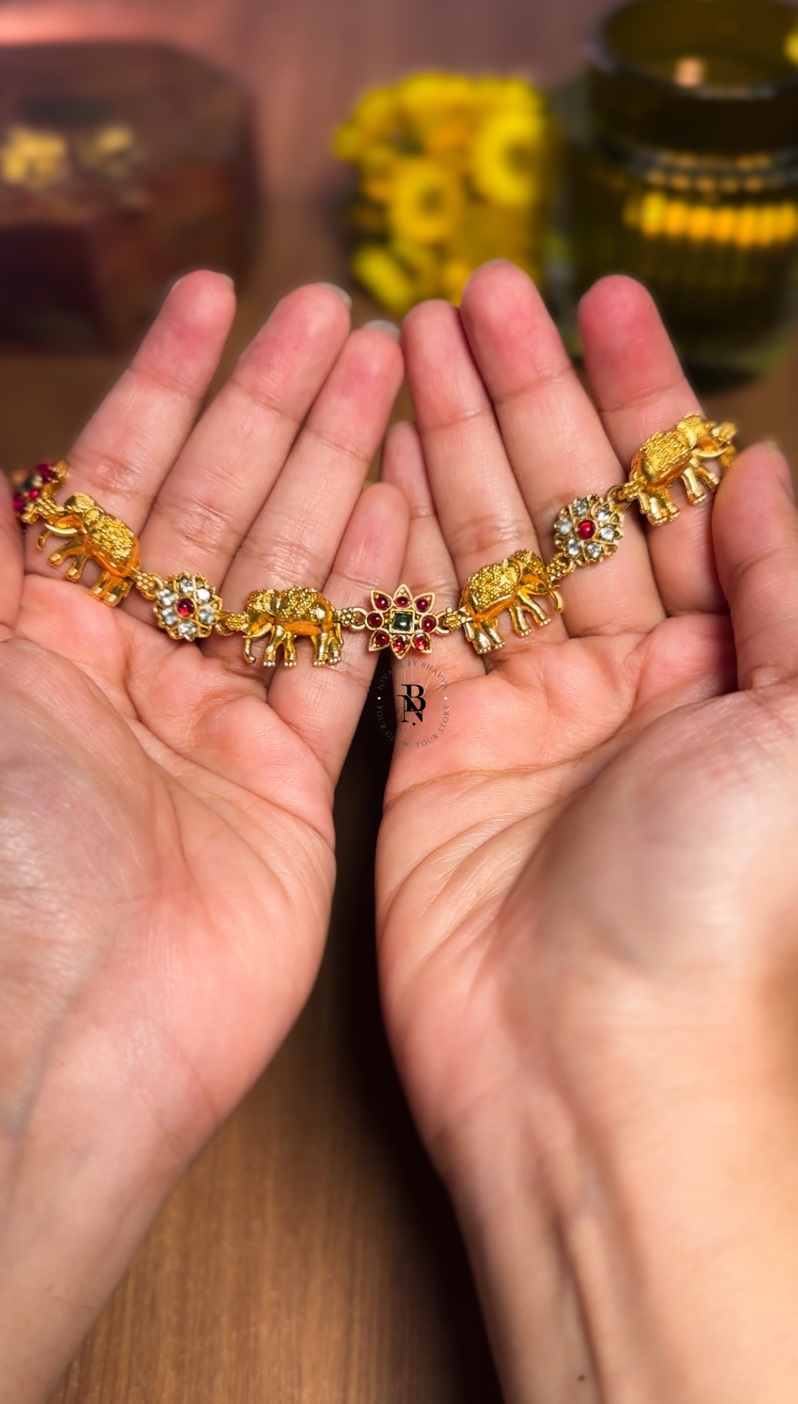 Elephant Floral Choker