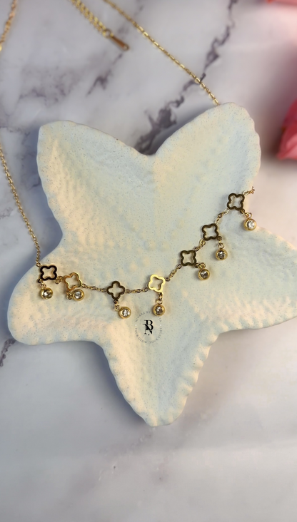 Lucky Clover Dangle Necklace
