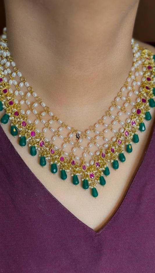 Jadau Kemp Pearl Layered Necklace