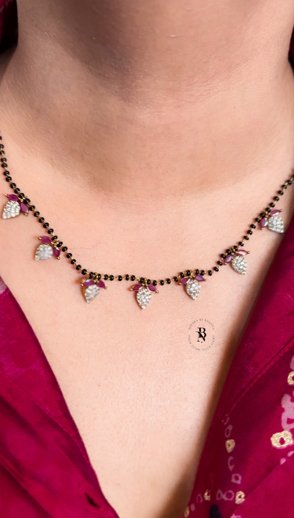 Diamond & Ruby Lookalike Mangalsutra