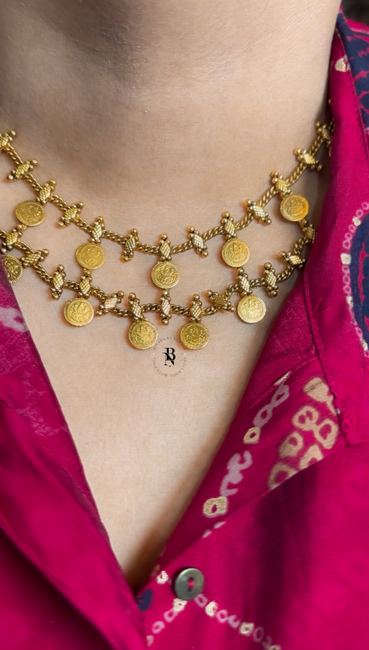 Lakshmi Double Layer Coin Necklace