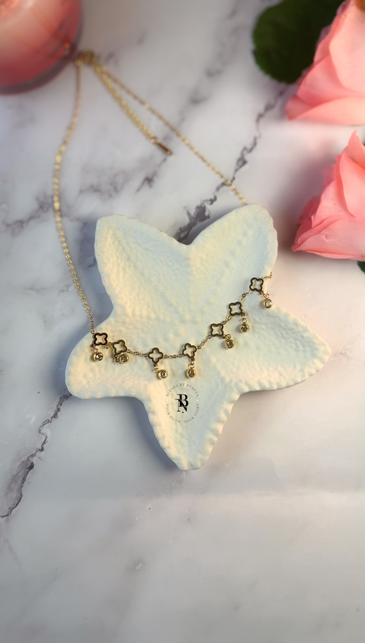 Lucky Clover Dangle Necklace