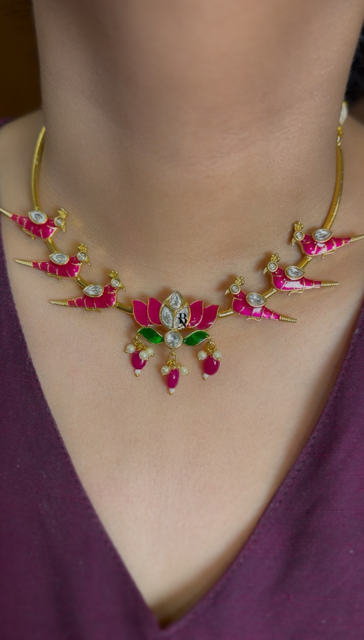 Lotus Parrot Necklace