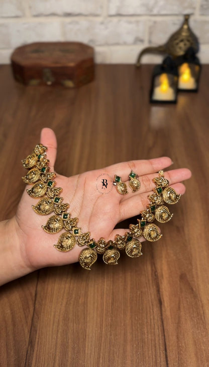 Lakshmi Mango Peacock Necklace