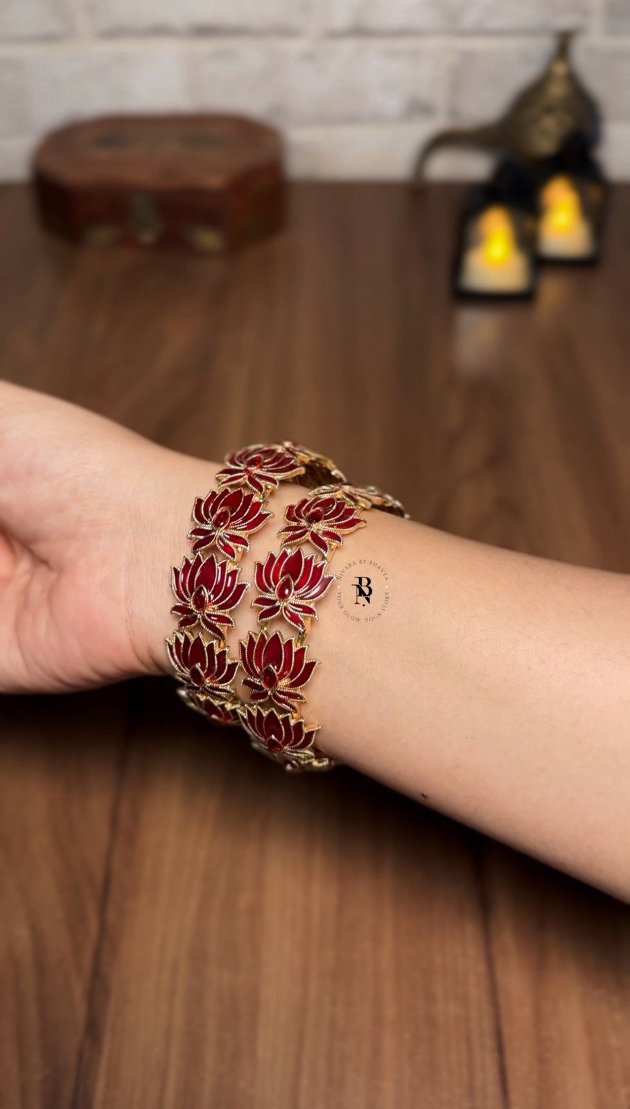 Antique Lotus Bangle