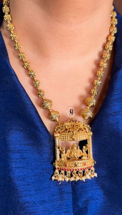 Lakshmi Gopuram Pendant Haram